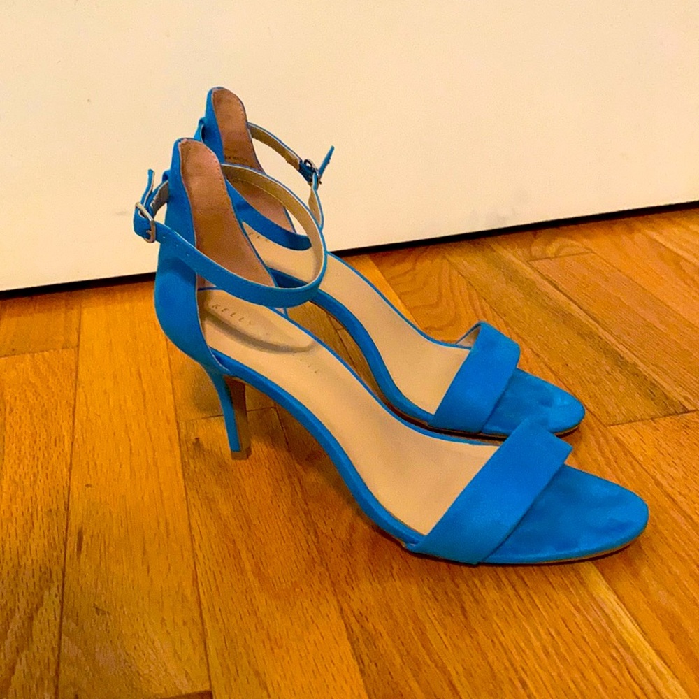 Something Blue Suede Heel Sandal